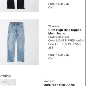Abercrombie & Fitch Ultra High Rise Ripped Mom Jeans